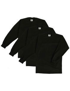 PRICES MAY VARY. Heavyweight 6.5 oz 100% Cotton Jersey, preshrunk to minimize shrinkage Relaxed fit for superior comfort, classic Crew Neck sits snug around neck, Long-Sleeve. Ribbed knit collar made with Lycra maintains tightness and shape, wash after wash Durable quality construction with double-needle bottom hem, and coverseamed cuff and neck with shoulder-to-shoulder tape Legendary Pro Club quality, keeps shape over time without stretching or sagging. Famous for its casual style, premium material, quality construction and snug neck. Offered as a pack of 3, Pro Club Men's Heavyweight Cotton Long-Sleeve T-Shirts are designed for everyday wear to keep you comfortable in the best casual style.  Crafted with thick 6.5oz heavyweight fabric to have a relaxed fit for superior comfort. Double-n Proclub Shirt, Guy Fits, Best Mens Fashion, T Shirt Image, Club Shirts, All Black Outfit, Casual T Shirts