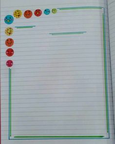 an open notebook with buttons on it