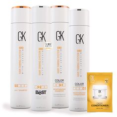 Looking for a permanent solution for dry and frizzy hair? Try out GK Hair The Best Hair Treatment, a formula designed for frizzy and dull hair. The treatment comes in the form of a kit as well, so that you can have this miracle keratin treatment at home. This Hair Smoothing Treatment Kit features GK Hair pH+ Shampoo, GK Hair The Best Treatment, and GK Hair Moisturizing Duo. The Clarifying shampoo helps in preparing hair for Keratin Smoothing Treatment since the treatment works on clean hair. The Hair Smoothing, Hair Keratin, Keratin Smoothing, Hair Kit, Keratin Hair, Clarifying Shampoo, Moisturizing Conditioner, Dull Hair, Best Shampoos