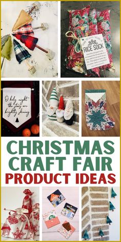 christmas craft fair products are featured in this collage