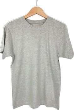 Gray Relaxed Fit Simple T-shirt, Gray Relaxed Fit Plain T-shirt, Simple Gray Crew Neck T-shirt, Basic Gray T-shirt For Everyday, Heather Grey Cotton Short Sleeve T-shirt, Gray Plain Crew Neck T-shirt, Simple Gray Cotton T-shirt, Gray Cotton Crew Neck T-shirt, Casual Heather Grey Crew Neck T-shirt