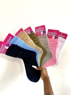 Cute Slouch Socks. Comes in many colors Trendy Soft Stretch Socks, Trendy Stretch Soft Socks, Casual One-size Socks, Casual Soft Multicolor Socks, Casual Solid Color Socks One Size, Womens Slouch Socks, Casual Socks, One Size, Casual One Size Ribbed Socks, Casual Multicolor Soft Socks