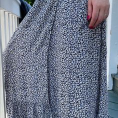 Oysho Maxi Daisy Wrap Skirt In Size Us L ( I’m In Size M And It’s Perfect On Me). New With Tag. Made From 100 % Viscose. Waist Has Button Inside And Ribbon Outside For Wrapping. It’s 39 Inch Long. Very Light And Soft. Will Make Perfect Summer Outfit. From Pets And Smoke Free Home. All Sales Are Final And Please Do Not Hesitate To Ask Questions Prior Purchase Rayon Midi Skirt For Day Out, Midi Length Rayon Skirt For Day Out, Rayon Midi Maxi Skirt For Day Out, Summer Maxi Skirt With Elastic Waistband For Day Out, Flowy Summer Midi-length Bottoms, Spring Wide-leg Rayon Maxi Skirt, Floral Print Knee-length Bottoms For Beach, Casual Flowy Midi-length Bottoms, Summer Knee-length Vacation Skirt