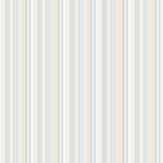 a white and blue striped wallpaper with vertical stripes