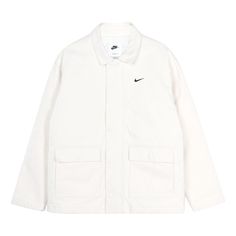 Nike utility pocket coach jacket 'White' DQ4939-030 (Men's/Solid Color) Coaches Jacket, Coach Jacket, Nike Logo, Coaching, Solid Color, Nike, ? Logo, Sneakers, White