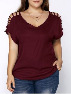 Cheapest and Latest women & men fashion site including categories such as dresses, shoes, bags and jewelry with free shipping all over the world. Cut A Tshirt Cute, Cut A Tshirt, Cut Tee Shirts, Cute V, Shirts Plus Size, Clothing Sites, Cheap Fashion, Fashion Seasons, Cut Shirts