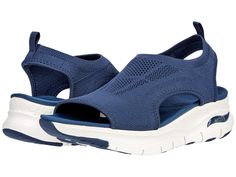 PRICES MAY VARY. Patented Skechers Arch Fit contoured footbed with podiatrist-certified arch support Podiatrist-designed shape developed with 20 years of data and 120,000 unweighted foot scans Stretch Fit design for sock-like comfort Crafted with 100% vegan materials Machine washable Best Water Shoes, Skechers Women, Puma Fierce Sneaker, Sport Sandals, Designer Sandals, Beach Shoes, Water Shoes, Dress Sandals, Walk On