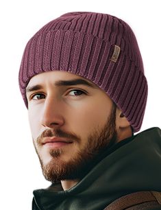 PRICES MAY VARY. 100% Merino Wool Beanie: One size fits all; a unisex wool hat designed for both men and women. Size: 8" high, 8.5" width, 3" cuff width. Merino wool hat weight: 3.5 oz (100g)/piece. Non-Itchy Wool Hat: Made from 100% refined merino wool for a comfortable, non-itchy feel. This beanie is machine washable on a cold cycle to prevent shrinkage. It provides heating, breathability, moisture-wicking, and UV protection, and resists body odor without contributing to micro-plastics. Classi Beanie For Men, Warm Winter Hat, Warm Winter Hats, Wool Beanie, Knit Hat, Winter Hat, Warm Winter, Army Green, Merino Wool