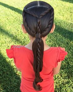 Hair Dos For Kids, Cute Girl Hairstyles, Girls Hairdos, Pinterest Cute, Braid Ponytail