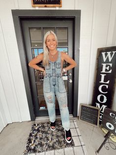 The Bulsa Overalls are a super cute pair of washed denim overalls. This jumpsuit has a scoop neckline, distressed legs, and side as well as back pockets. The straight and relaxed legs make this piece perfect for all year! The model is wearing a size small. Overalls Vintage, Washed Denim, Denim Overalls, The Model, Vintage Denim, Denim Wash, Scoop Neckline, Overalls, Jumpsuit