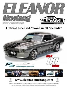 an advertisement for the mustang muscle car show