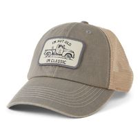 With a lived-in feel and sun-washed hue, this hat already feels like an old favorite. 100% Cotton 7.67 oz. Weathered wash for an intentional tea-stained, worn in appearance Patches Snapback with Life is Good® label on the back Six panel unstructured low-mid crown with six rows of stitching on brim and soft mesh on back Twill patch Imported | Life is Good Classic Pickup and Dog Old Favorite Mesh Back Cap in Slate Grey Positive Lifestyle, Tea Stains, Slate Grey, Children In Need, Good Company, Helping Kids, Cool Kids, Life Is, Life Is Good