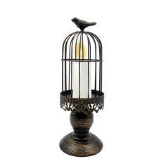 PRICES MAY VARY. 📌Size Information: Single decorative birdcage candle holder, each measures - Size S: 30cm / 11.8 Inch, Size M: 38 cm / 15 Inch. The diameter of the bottom is 10.5 cm/4 Inch. 📌Multi-Purpose Usage: These lanterns make a great home decor accent or centerpiece for many different styles and themes such as candle centerpiece, spring decoraion, bird themed, home decoration, backyard decor. 📌Handmade & Shabby Design: All Iron sheet are connected by electric welding. The paint defects Vintage Gothic Decor, Bird Cage Candle, Bird Cage Candle Holder, Candle Holder Vintage, Prom 2023, Iron Candlesticks, Home Decor Black, Bird Cage Decor, Metal Candlesticks