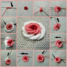 instructions to crochet a flower with yarn