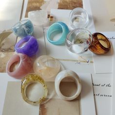 Resin Rings, Acrylic Ring, Plastic Ring, Daily Jewelry, Ringe Gold, Chunky Rings, Resin Ring, Finger Rings, Round Rings