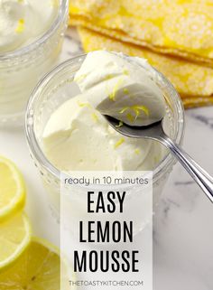 the lemon mousse is ready in 10 minutes and it's so easy to make