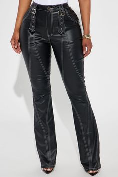 Flare Pant, Black Flare, Contrast Stitch, Flare Pants, Black Pants, Fashion Nova, Black Fashion, High Rise, Stitching