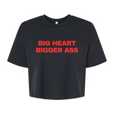 Big Heart Bigger As*  Crop Top,Graphic Top,Gift For Her,Y2K Baby Tee,Y2K crop top,Gift for friend,Funny Slogan,Snug Fit,Summer Clothing ------------------------------------------------------- * Fast Shipping - For quick delivery ,Top Quality Printing * Available sizes S, M, L, XL,  -------------------------------------------------------- The unisex heavy cotton t-shirt is a staple in every wardrobe. This is the foundation on which casual fashion grows. All it needs is a personalized design to el Crop Tops For Men, Heart Shirt Design, Funny Crop Tops, Slogan Tees, Friend Funny, Y2k Crop Top, Fit Summer, Baby Tees Y2k, Y2k Baby Tee