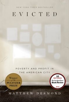 the book cover for evicited poverty and profits in the american city