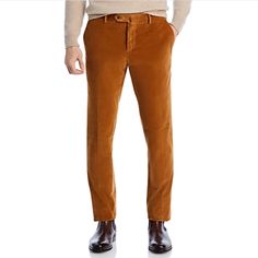 Description: Pt Torino Slim Fit Stretch Corduroy Flat Front Trousers-Men. Attributes: Mpn: Ovs010c1pg81060 Size: 56 Color: Light Brown Age Group: Adult Gender: Male Material: Body: 98% Cotton/2% Elastane; Lining: 100% Cotton Us Mens Size 40 Winter Velvet Fitted Pants, Winter Fitted Velvet Pants, Fitted Velvet Winter Pants, Fitted Velvet Pants For Winter, Fitted Velvet Pants For Fall, Winter Fitted Corduroy Pants, Fitted Corduroy Pants For Winter, Fitted Corduroy Pants With Tapered Leg, Fitted Tapered Leg Corduroy Pants