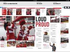 the page is full of pictures and information for some sports team members, including cheerleaders