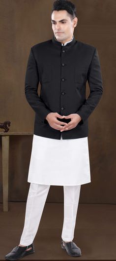 Black and Grey color Jodhpuri Suit in Silk fabric with Thread work Formal Black Kurta With Pallu, Formal Black Set With Pallu, Black Long Sleeve Unstitched Suit For Semi-formal Occasions, Black Long Sleeve Traditional Wear For Semi-formal Occasions, Black Semi-formal Sets For Eid, Black Long Sleeve Traditional Semi-formal Wear, Black Sherwani With Pallu, Straight Kurta Style, Black Sets For Work Wear And Eid, Black Kurta For Workwear And Eid