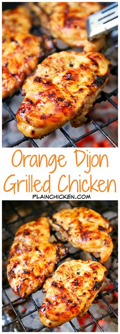 Orange Dijon Grilled Chicken | Plain Chicken® Orange Grilled Chicken, Easy Summer Time Dinners, Orange Marinated Chicken, Orange Marinade For Chicken, Orange Juice Marinade For Chicken, Orange Juice Marinade, Grilled Orange Chicken, Dijon Grilled Chicken, Orange Chicken Marinade