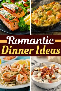 romantic dinner ideas with text overlay