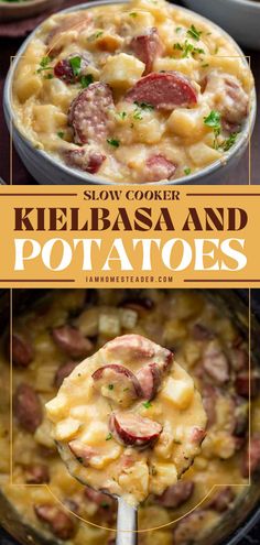 this slow cooker kielbasa and potato soup is the perfect side dish