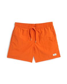 Solid Orange Swim Trunk Orange Swim Trunks, Solid Orange, Ribbed Tank Tops, Swim Trunks, Favorite Jeans, Swim Trunk, Quick Dry, Trunk, Spandex