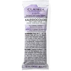 Clairol Kaleidocolors Tonal Powder Lightener - Violet 1 oz
• Ideal for dark blonde to lightest blonde hair• Lightens and tones in one easy step• Enriched with moisturizing aloe vera• Gives healthy looking highlights• Works within 10 minutes
Clairol Kaleidocolors Powder Lightener puts the quick-and-easy into highlighting and all special effects techniques. Create cool or warm tonality as you lighten. Lightens and tones in only 10 minutes. Lightens up to 5 levels and adds neutral/beige tones. Enriched with moisturizing aloe vera. Ideal for dark blonde to lightest blonde hair.
Mixing: Mix 4 level scoops of Kaleidocolors with 2 oz. 10 or 20-volume developer. Apply where highlights are wanted. Leave on up to 10 minutes. For relaxed, permed or porous hair, use 10 Volume Pure White Developer. Use Lightest Blonde Hair, Lightest Blonde, Hair Color Removers, Porous Hair, Beard Wax, Hair Color Remover, Colour Remover, Light Blonde Hair, How To Lighten Hair