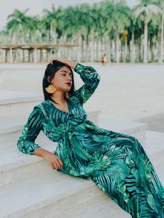 FREE SHIPPING Boho Maxi Dress Floral Print JKP4345 Spring Tropical V-neck Maxi Dress, Green Printed V-neck Maxi Dress, Green Printed V-neck Dress, Bohemian V-neck Maxi Dress With Tropical Print, Tropical Printed V-neck Dress, Tropical V-neck Printed Dress, Green V-neck Tropical Print Dress, Green V-neck Dress With Tropical Print, Tropical V-neck Maxi Dress For Spring