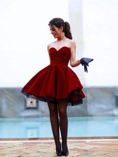 Burgundy Homecoming Dress, Strapless Homecoming Dresses, Burgundy Homecoming Dresses, Mode Glamour, Cheap Homecoming Dresses, Ball Gowns Evening, Short Prom Dress, A Line Prom Dresses, Short Prom