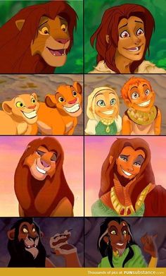 the lion king and his family