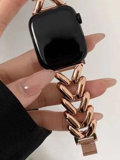 Free Returns ✓ Free Shipping✓. Bracelet Watchband Compatible With Apple Watch- Smartwatch Band at SHEIN. Watch Trends, Gold Collar, Smart Watches, Smartwatch, Zinc Alloy, Watch Bands, Apple Watch, Smart Watch, Rose Gold