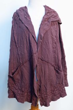 New with tags. Smoke free home. Usually ships in one business day. Eclectic Outfits, Boho Wear, Lagenlook Clothing, Lagenlook Style, Hoodie Jacket, Front Open, Dress Up, Ships, Size Small