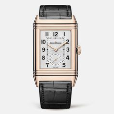 Pink Gold Men Watch Manual-winding Reverso Classic Large Duoface Small Seconds 3842520 | Jaeger-LeCoultre Classic Formal Watches With Tachymeter, Classic Watches With Tachymeter For Formal Occasions, Classic Rectangular Dial Watch With Tachymeter, Classic Watches With Tachymeter And Rectangular Dial, Luxury Yellow Gold Watches For Work, Timeless Watches With Diamond Hour Markers For Work, Elegant Yellow Gold Watch With Tachymeter, Luxury Formal Watches With Analog Display, Luxury Formal Watch With Analog Display