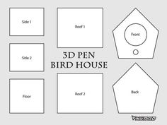 the bird house is cut out and ready to be assembled