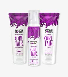 Mini Styling Set Not Your Mothers Hair Products, Curl Talk, Styling Mousse, Curl Defining, Curl Defining Cream, Jasmine Scent, Curly Hair Types, Girly Acrylic Nails, Hair Mousse