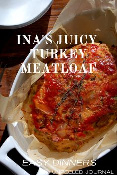 the cover of ina's juicy turkey meatloaf by easy diners journal