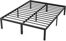 a metal bed frame is shown on a white background