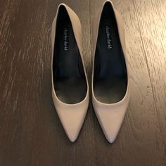 Brand New Never Worn. Gray/Nude Matte Finish Heel/Pump. Pointy Toe. Cream Leather Court Shoes For Party, Cream Leather Party Court Shoes, David Gray, Pink Stilettos, Pointy Toe Heels, Black Shoes Heels, Glitter Sandals, Ankle Strap Wedges, Nude Pumps