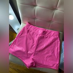 Hiii Girls ! I’m Selling This Pink Leather Shorts Never Used Em Before ! Trendy Pink Party Shorts, Trendy Pink Shorts For Night Out, Casual Pink Shorts For Party, Casual Pink Party Shorts, Fitted Pink Bottoms For Going Out, Chic Pink Shorts For Night Out, Pink Leather Shorts, Leather Shorts, Pink Shorts