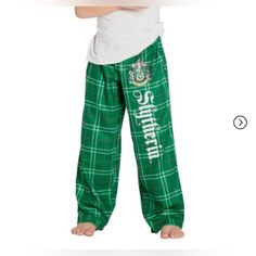 Intimo Harry Potter Big Boys Houses Plaid Pajama Lounge Pants Green Cotton Sleep Pants, Green Long Pants For Bedtime, Green Sleepwear Long Pants For Sleepover, Mens Pyjama Bottoms, Harry Potter Pyjamas, The Sorting Hat, Pajama Lounge, Plaid Pajama, Sorting Hat