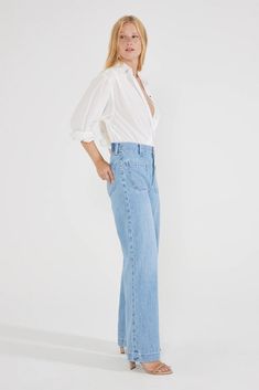 devon high rise wide leg - Marmalade Biodegradable Materials, Cellulose Fiber, High Rise Wide Leg Jeans, Vegan Clothing, One Clothing, Cute Crop Tops, Denim Branding, 70s Inspired, Harmful Chemicals