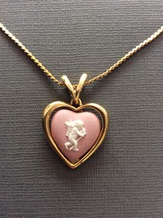 For sale I have a pretty vintage Pink Wedgwood, Jasperwear heart Cherub pendant necklace. Cameo Necklace, Christmas Deals, Vintage Rose, Vintage Roses, Vintage Pink, Favorite Jewelry, United Kingdom, Accessory Gift, Charms