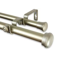 two metal handles with knobs on each side