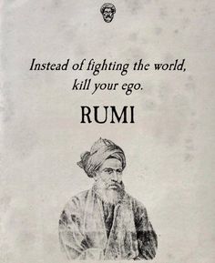 an old poster with the words rumi on it and a man in turban