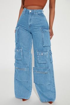 Judy CARGO DENIM JEANS - Fason De Viv Lily High Rise Cargo Jeans, Cargo Outfits Women, Shein Cart, Bp Concert, High Rise Cargo Jeans, Bookmark Art, Extra Outfits, Outfit Combos, Khaki Jeans