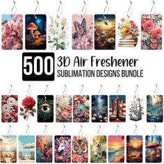 500 air freshener sublimation designs bundle